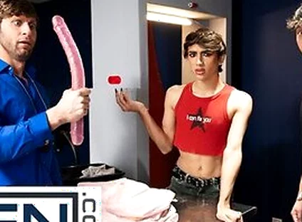 Dom King Frees Foxy Alex From His Cock Cage And Licks His Ass During A Steamy Security Check