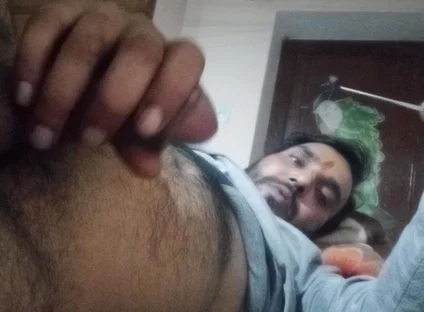 Indian man enjoys