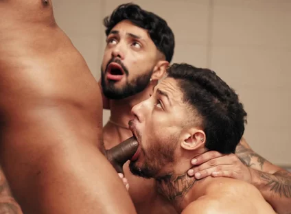 Markin Wolf And Di Carvalho In Hardcore Gay Fetish Threesome With And Black Mangeira