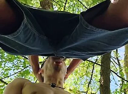 Gay Cruising In The Forest, Blowjob