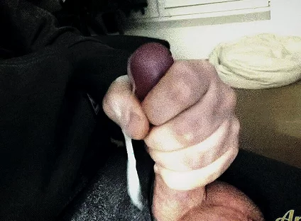 Jerking off and Orgasm Late at Night in Front of the Computer.