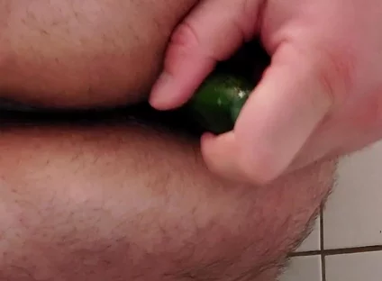 Big Ass Anal Play with Cucumber