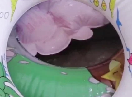 Bathroom with inflatables