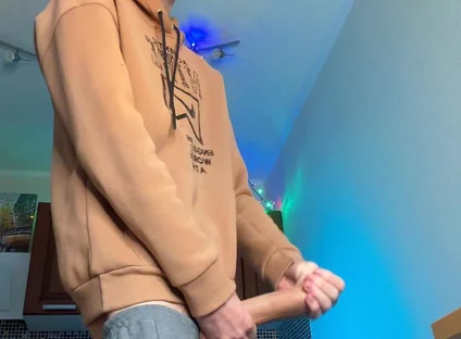 Huge Cumshot From a Skinny Boy with a Surprisingly Big Cock