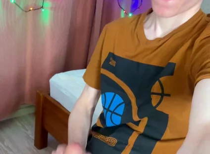 Young Student Home Alone with a Monster Boner and Lots of Sperm