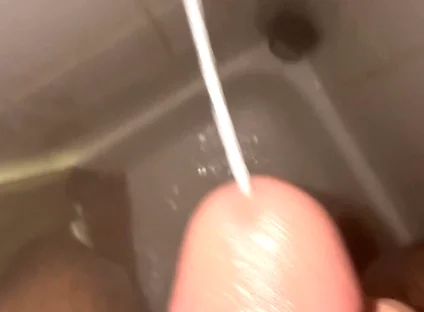 Huge Cumshot in the Shower This Morning!