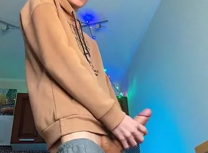 Huge Cumshot From a Skinny Boy with a Surprisingly Big Cock