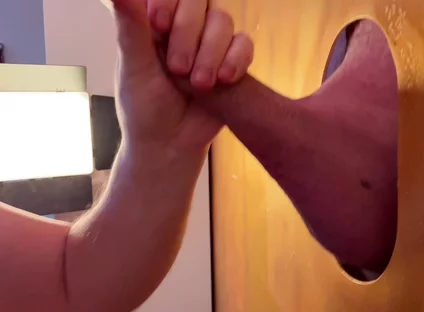 Builder Shoves His Thick Rock-hard Cock Through. Then This Happens?
