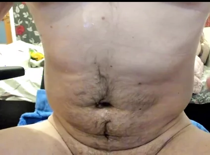 Big cumshot on my big belly