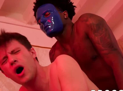 Masked Inked Stud Interracial Bareback Ends With Creampie