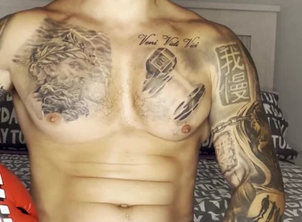 My Big Cock Cums with a Boxer Gloves