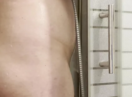 Candid Shower, Hard Dick + Cum