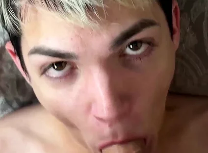 I Cum on His Face with My Hot and Sweet Cum!
