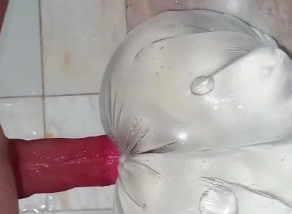 Horny Anal Masturbation Alone in the Bathroom - Real Toy Play
