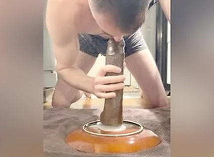 Sloppy Deepthroating And On Dildos