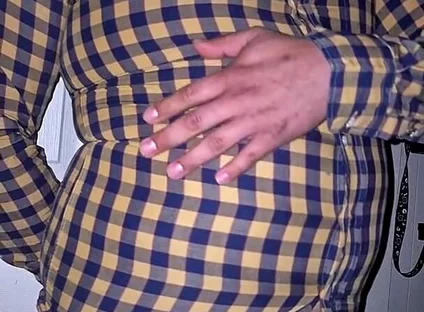 Popping My Button up on My Belly
