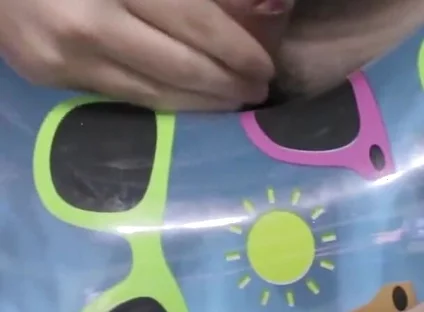 Playing with a cool swimring
