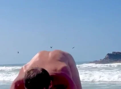 Naked Workout in Zipolite Mexico. Jumping Jacks with a Sprawl
