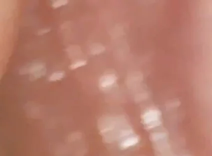 Wide Hole Filled with Pre Cum in Close up