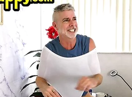 Richard Lennox Tests His New Stretchy Undies By Giving Himself Wedgies