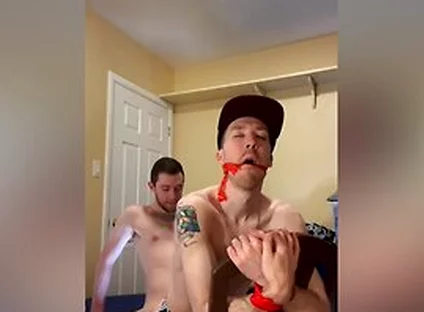 Twink Cums Handsfree Bareback Fucking