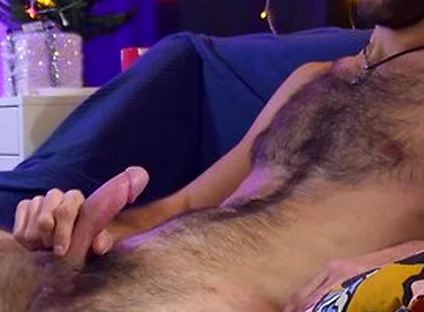 Hairy Chest Guy Edging Cum Explosion
