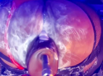 Nasty Creamy Bubble Butt Gaped and Fart Fucked on Sex Machine