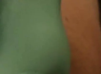 Seafoam Green Spandex Thong Bulge Play