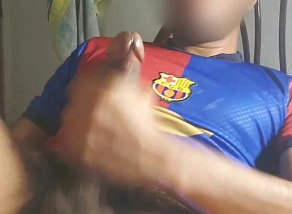 Masturbating a Big Cock