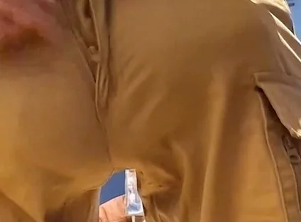 Amazing Bulge in Kaki Shorts