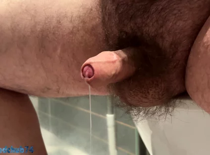 Wanking and Spurting Thick Cum