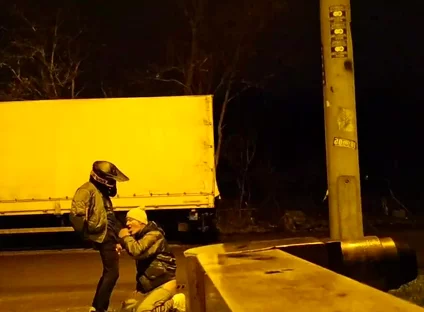 Biker german cruiser blow job