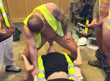 Chav Twink Vs 3 Big Cocks & Covered in 3 Huge Loads
