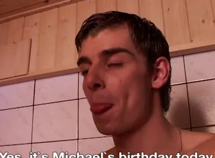 Blonde Bitchboy Has to Swallow Loads of Cum