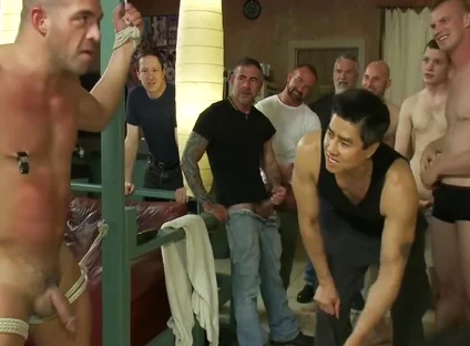 Muscle Stud Gangbanged At Club Eros Sex Club With Josh West, Dahlia Sky And Nick Moretti