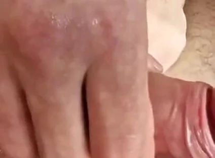 A Dirty Bitch Covered in Cum From Fucking Like a Slut on a Table