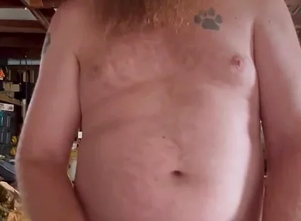 Redneck Jerk and Cum in Garage
