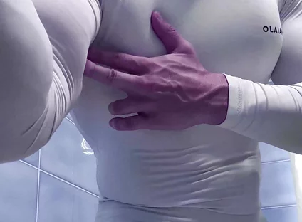 You Can See This Crazy Lines Through the Thin Cloth