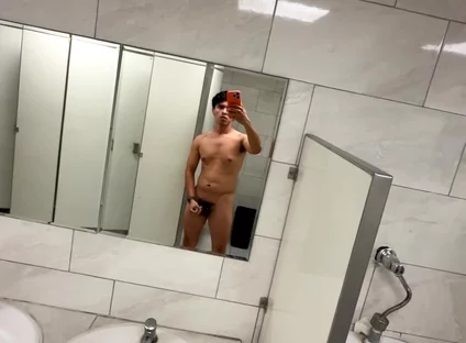 Masturbating in a Restroom