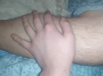 Twink Bear Plays with His Boyfriend's Legs and Feet