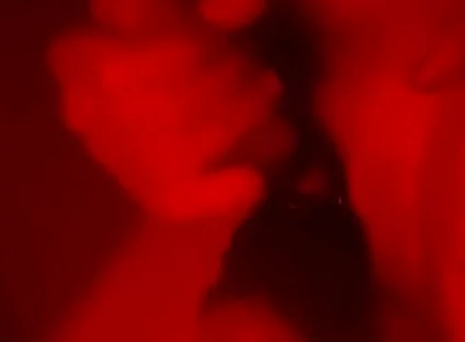 Oily Masturbation in Red Monochrome