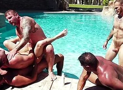 Summer Poolside Cock Fest And Dp With Johnny Rapid And Draven
