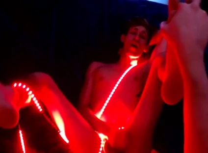 Blake Mast In Trace Gets A Lit-up Ass!