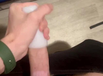 Excited Twink Playing with a New Toy, Pleasure and Cum!
