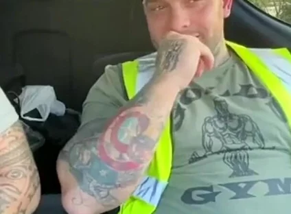 Builders Have a Jerk in the Car at Work
