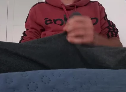 The Dude Can't Stop Jerking off That Big Dick and Holds the Cumshot in the Next Video