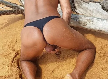 Ladysilva Sissy on the Beach in Panties Comes Fuck My Hot Ass