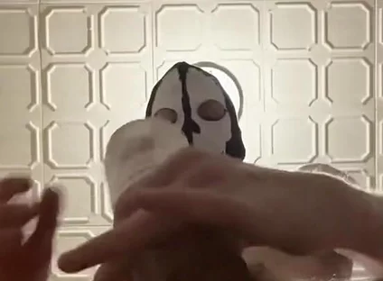 7 Inch (18cm) Hot Cock Owned by a Masked Slim Twink. Flashlight Intense Masturbation, Moaning. Full Video