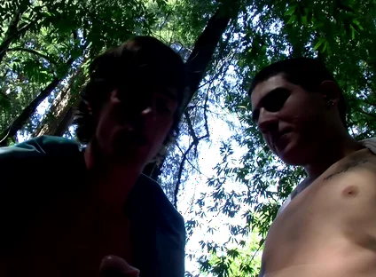 Sharing Cum in the Woods
