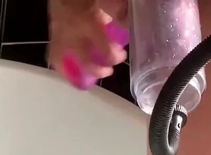 Dildo Stretching in the Bath